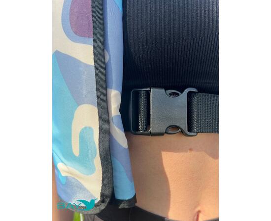 Жилет самонадувающийся  страховочный LifeJacket камуфляж голубой