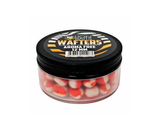 Бойлы нейтральной плавучести (Wafters) "Aroma Free" (без аромы) бело-оранж 12мм