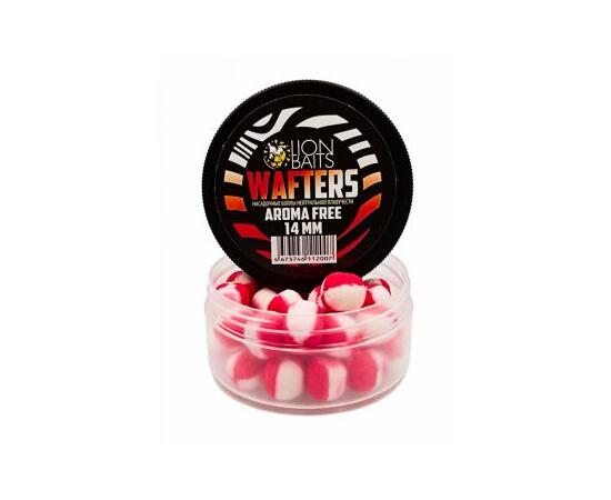 Бойлы нейтральной плавучести (Wafters) "Aroma Free" (без аромы) красно-белый 14мм