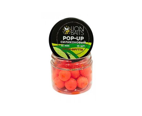 Lion Baits Бойлы плавающие Pop-Up Силиконовый "Тутти-Фрутти" 14мм (15шт)