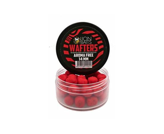 Бойлы нейтральной плавучести (Wafters) "Aroma Free" (без аромы) красный 14мм