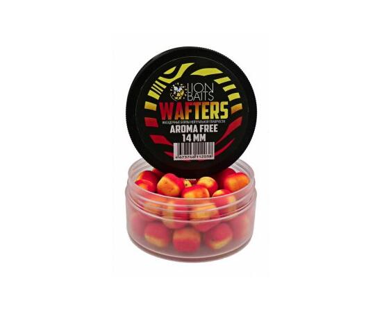 Бойлы нейтральной плавучести (Wafters) "Aroma Free" (без аромы) желто-красный 14мм