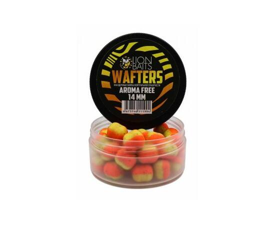 Бойлы нейтральной плавучести (Wafters) "Aroma Free" (без аромы) желто-оранж 14мм