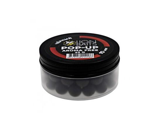 Lion Baits Бойлы плавающие Pop-Up "Aroma Free" (без аромы) черный 10 мм
