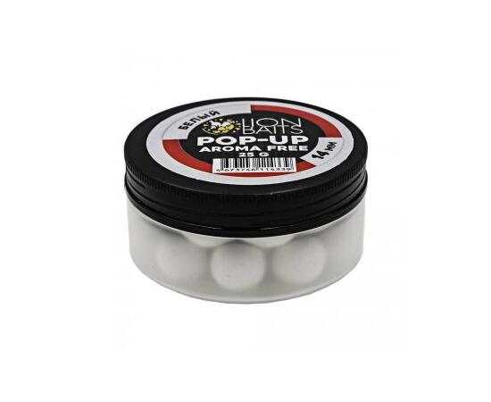 Lion Baits Бойлы плавающие Pop-Up "Aroma Free" (без аромы) белый 14 мм