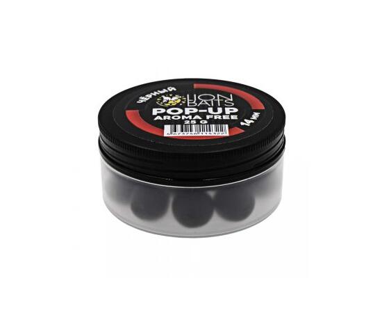Lion Baits Бойлы плавающие Pop-Up "Aroma Free" (без аромы) черный 14 мм