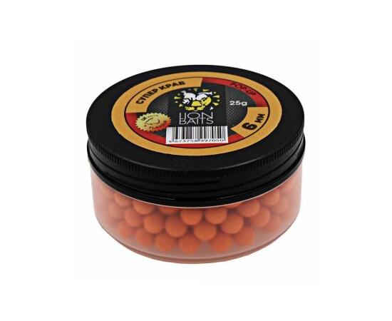 Lion Baits Бойлы плавающие Pop-Up "Супер краб" 6 мм - 25гр