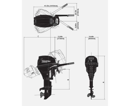 Лодочный мотор Tohatsu MFS 20 ES EFI