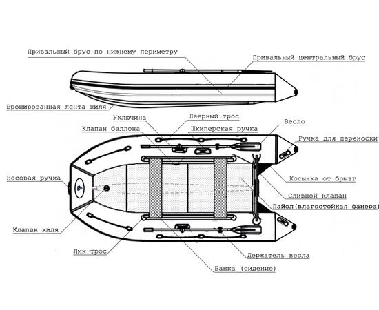 Лодка ПВХ Big Boat Varyag (Варяг) 380
