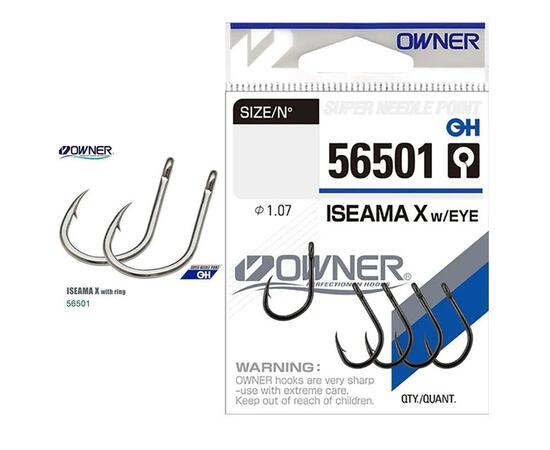 Крючок OWNER Iseama X w/eye BC №8 7шт