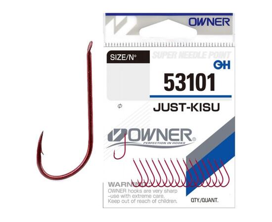 Крючок OWNER Just Kisu red №16 16шт