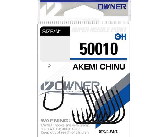 Крючок OWNER Akemi Chinu black №4 12шт