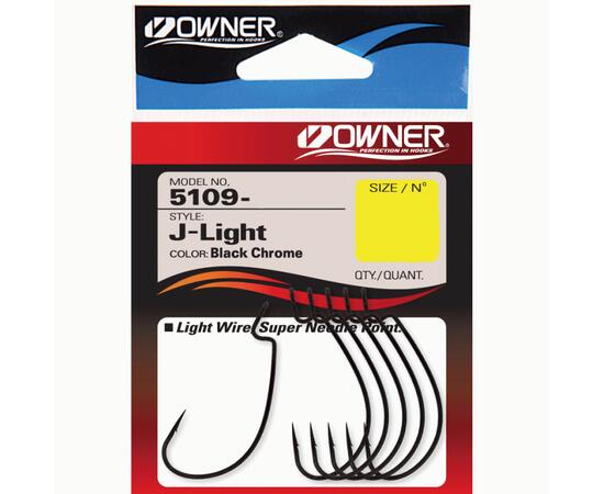 Крючок OWNER J - Light Worm Hook BC №2 6шт