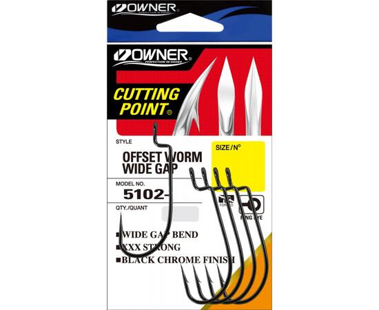 Крючок OWNER Offset Shank Wide Gap BC №5/0 5шт