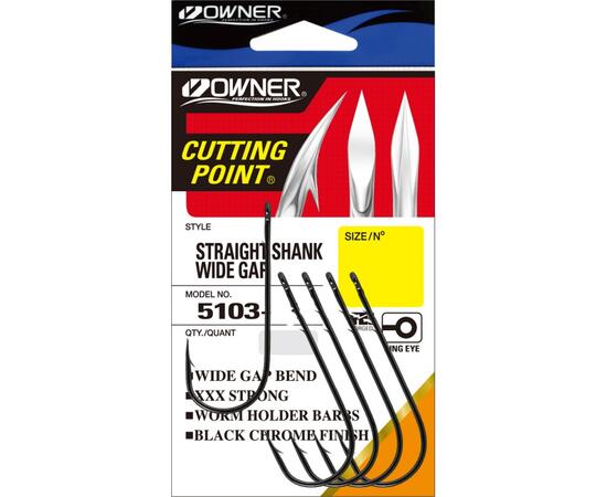 Крючок OWNER Straight Shank Wide Gap BC №1/0 6шт