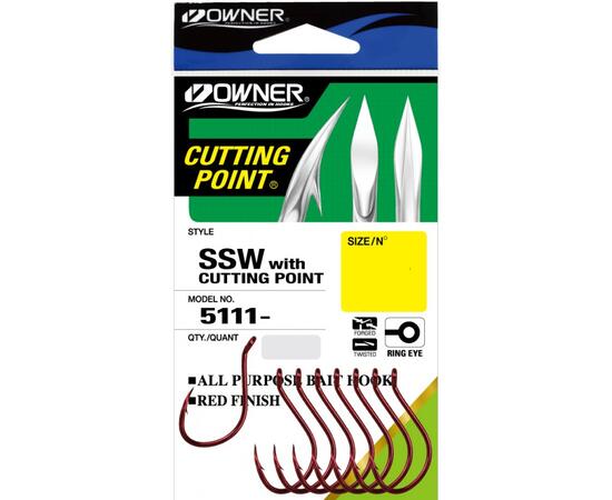 Крючок OWNER Cut SSW red №8 12шт