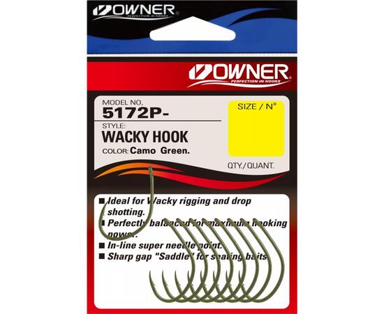 Крючок OWNER Wacky Hook green №4 9шт