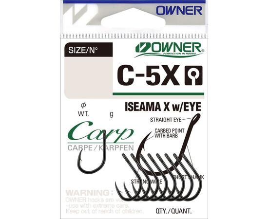 Крючок OWNER Carp Iseama X w/eye BC №12 14шт