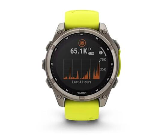 Часы Garmin Fenix 8 - 47 мм Solar Sapphire титан, силиконовый ремешок