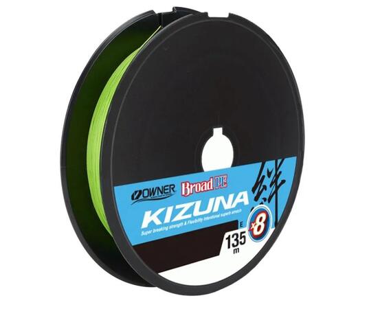 Шнур OWNER Kizuna X8 Broad PE chartreuse 135м 0,12мм 5,4кг