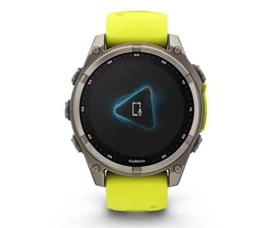 Часы Garmin Fenix 8 - 47 мм Solar Sapphire титан, силиконовый ремешок