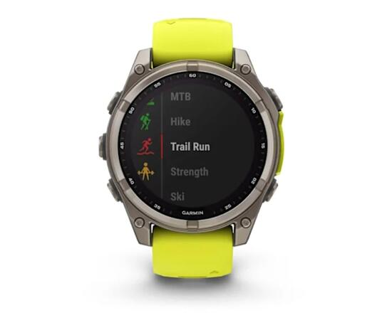 Часы Garmin Fenix 8 - 47 мм Solar Sapphire титан, силиконовый ремешок