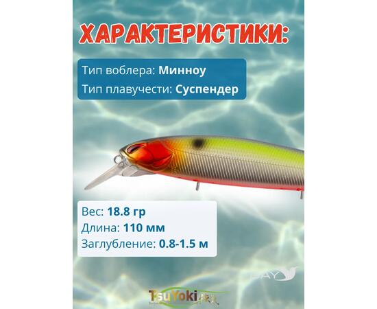 Воблер TsuYoki DIPLOMAT SR 110 SP 207R
