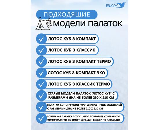 Пол утепленный ЛОТОС КУБ 3 (210х210) ПУ4000 с отверстиями под лунки (в сборе с фланцами)