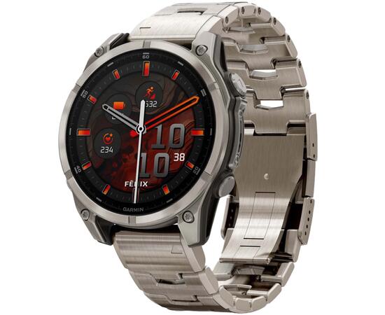 Умные часы Garmin Fenix 8 Amoled Sapphire 47 mm vented titanium bracelet