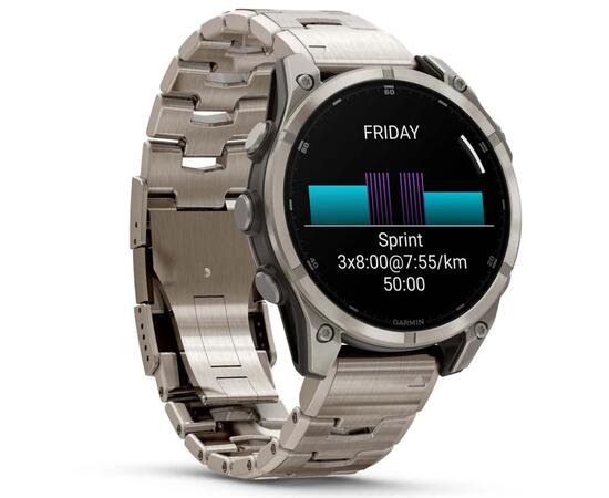 Умные часы Garmin Fenix 8 Amoled Sapphire 47 mm vented titanium bracelet