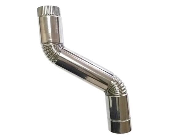 Сегмент трубы S-образный d-80 мм.(нерж.)