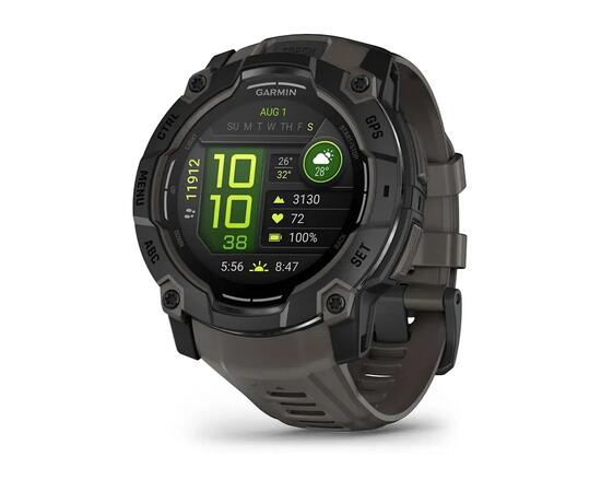 Умные часы Garmin Instinct 3 (50 мм) AMOLED черные/угольные