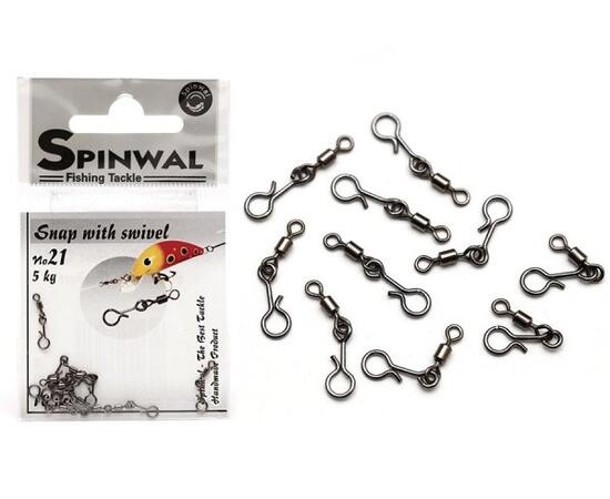 Застежка Spinwal Snap with swivel size 21 10pcs