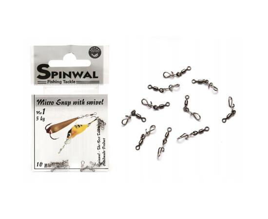 Застежка Spinwal Micro Snap with swiwel 10pcs