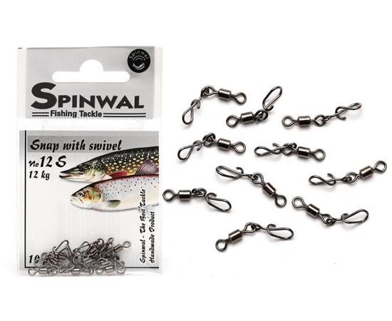 Застежка Spinwal Snap with swivel size 12S 10pcs su