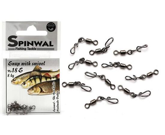 Застежка Spinwal Snap with swivel size 18S 10pcs su
