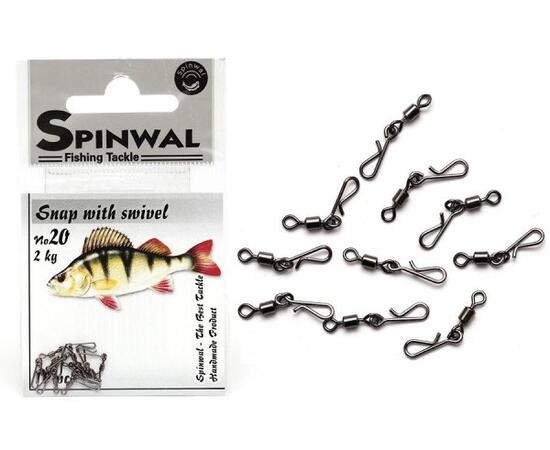 Застежка Spinwal Snap with swivel size 20 10pcs