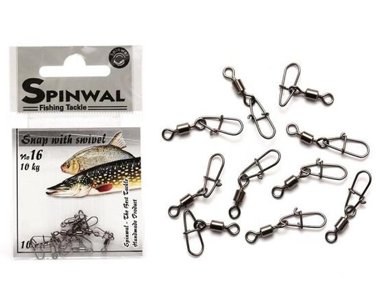 Застежка Spinwal Snap with swivel size 16 10pcs