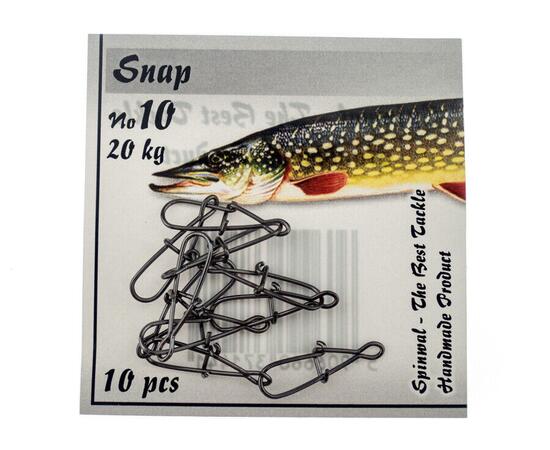 Застежка Spinwal Snap size 10 20kg 10pcs