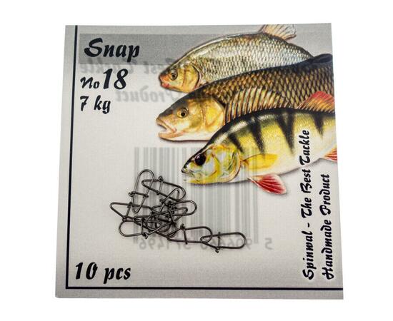 Застежка Spinwal Snap size 18 7kg 10pcs