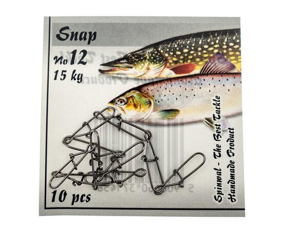 Застежка Spinwal Snap size 12 15kg 10pcs