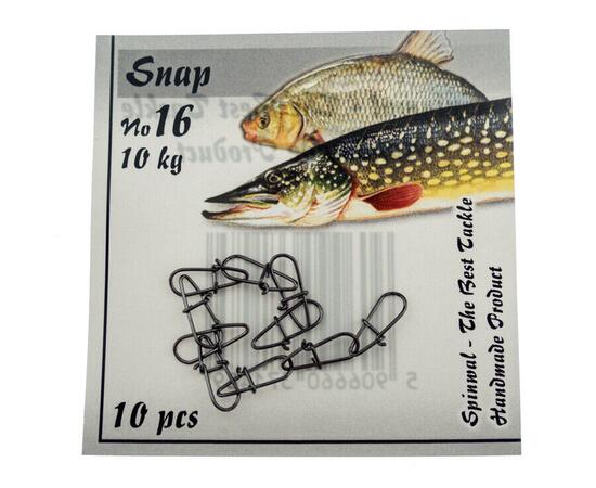 Застежка Spinwal Snap size 16 10kg 10pcs