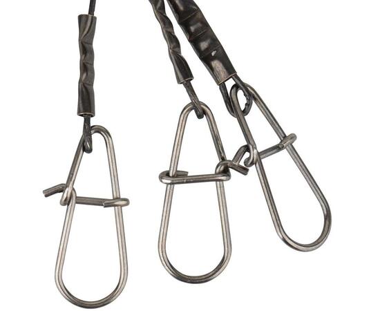 Поводки SAVAGE GEAR Black7 Trace 50cm 0.60mm 25kg Ball bearing Swivel