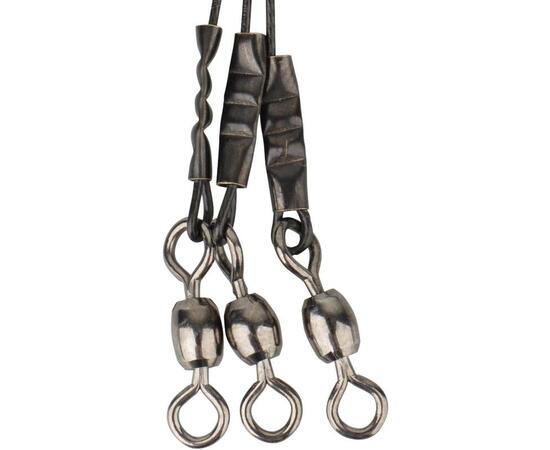 Поводки SAVAGE GEAR Black7 Trace 50cm 0.60mm 25kg Ball bearing Swivel