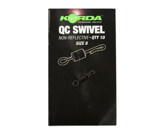 Вертлюг с кольцом и быстросъемом KORDA Kwick Change Swivel №8