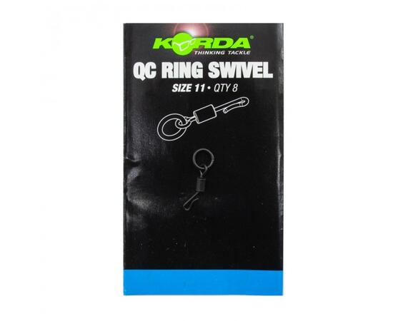 Вертлюг с кольцом и быстросъемом KORDA Kwick Change Swivel №11