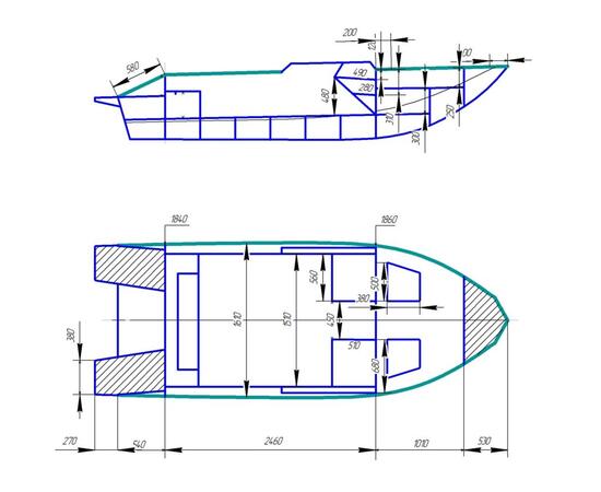 Алюминиевая лодка Lord River Rest 46