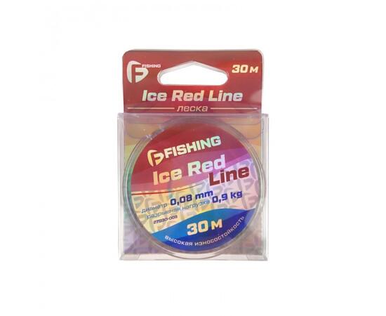 Леска F-FISHING Ice Red Line 30м 0,12мм 