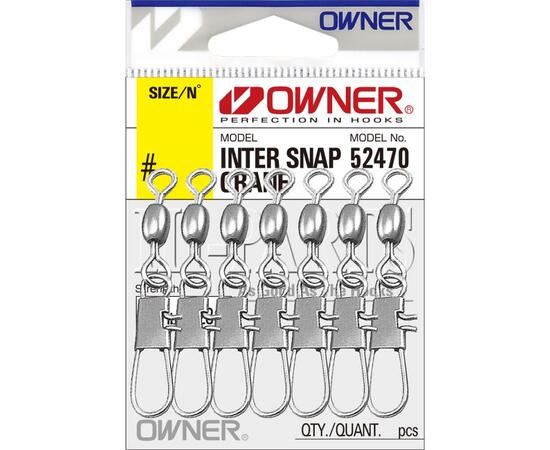 Застежка с вертлюгом OWNER Inter Snap Crane №12 10шт