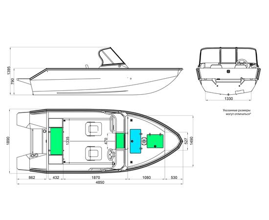 Алюминиевая лодка Windboat 4.5 DCX